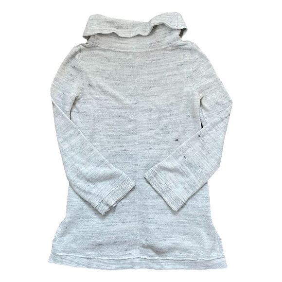 Anthropologie Maeve Women's Risa Hacci Tunic Cowl Neck Sweater Oversized Gray XS - Picture 7 of 12